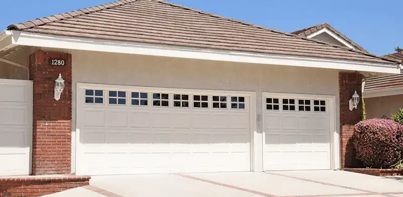 Residential garage door repair service for a double garage door in Myrtle Beach, SC