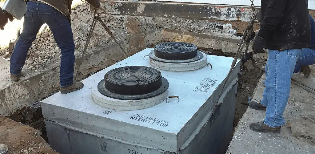 Grease trap installation for a commercial property drainage system in Myrtle Beach, SC